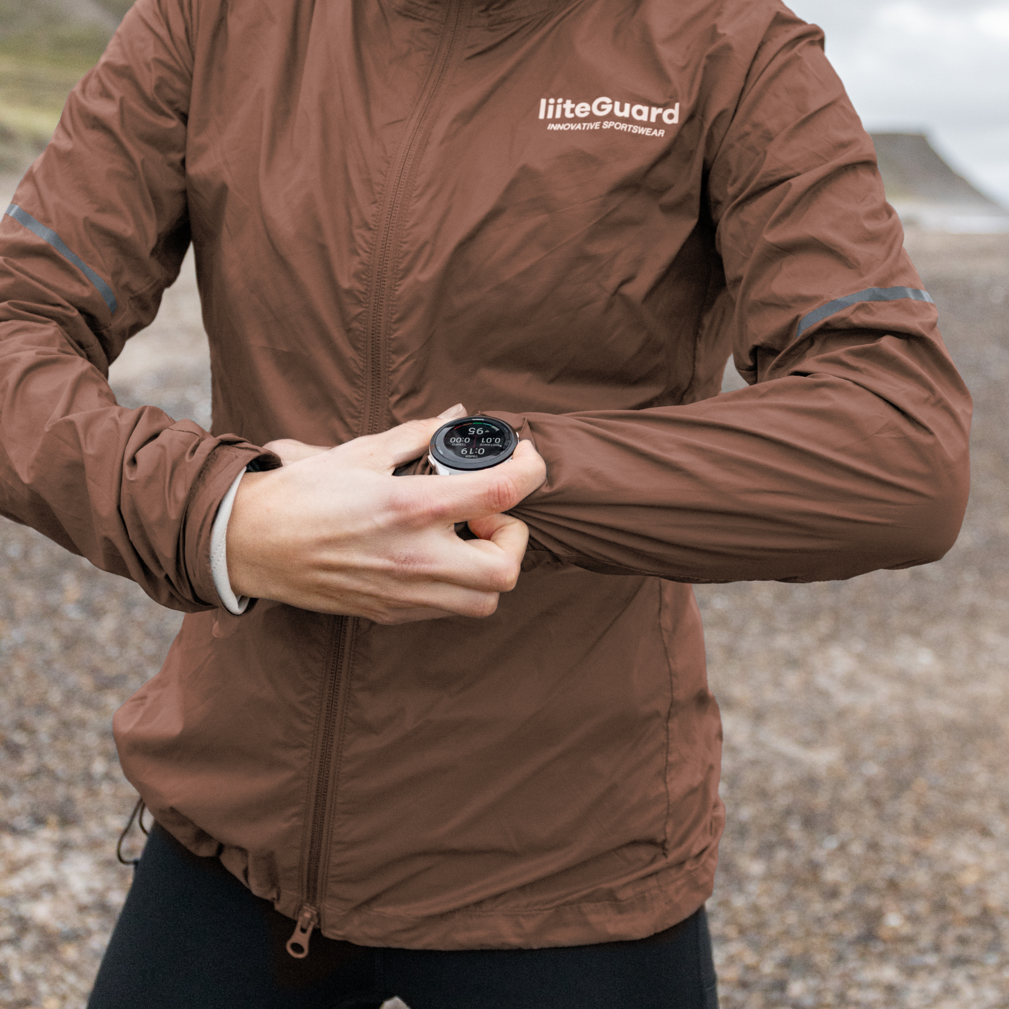 liiteGuard AERO-TECH WINDBREAKER (WOMEN) Top Cocoa Brown