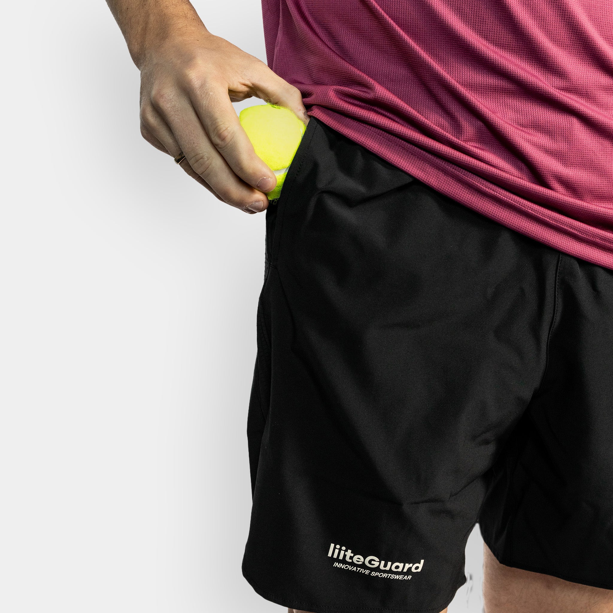 liiteGuard GLU-TECH COURT 2IN1 SHORTS (MEN) Shorts Black