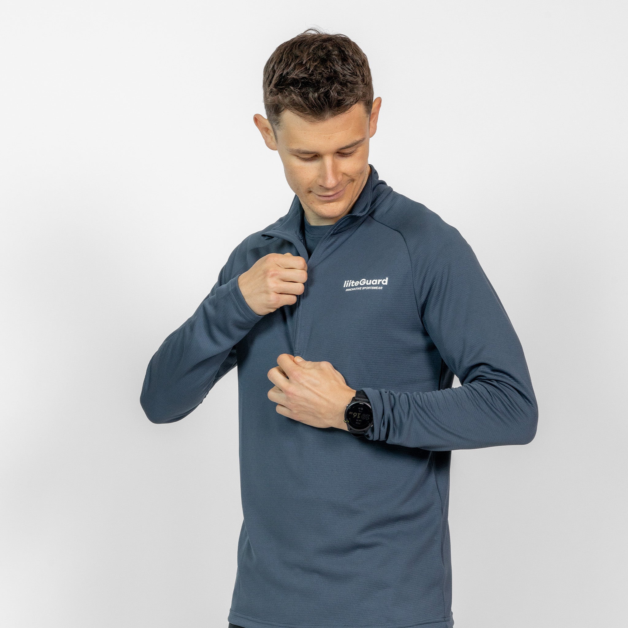 liiteGuard GROUND-TECH 1/4 ZIP SHIRT (MEN) Zippers Dark Navy Blue