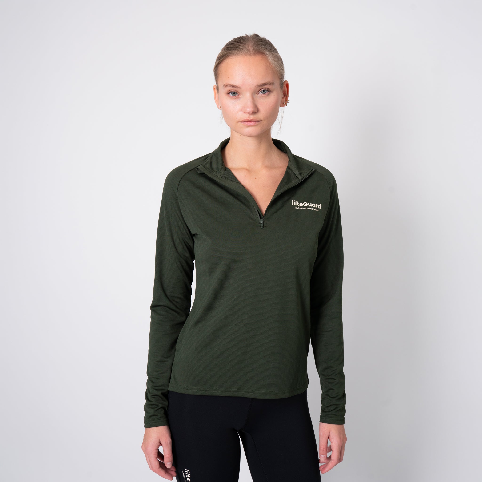 liiteGuard GROUND-TECH 1/4 ZIP SHIRT (WOMEN) Zippers Army green