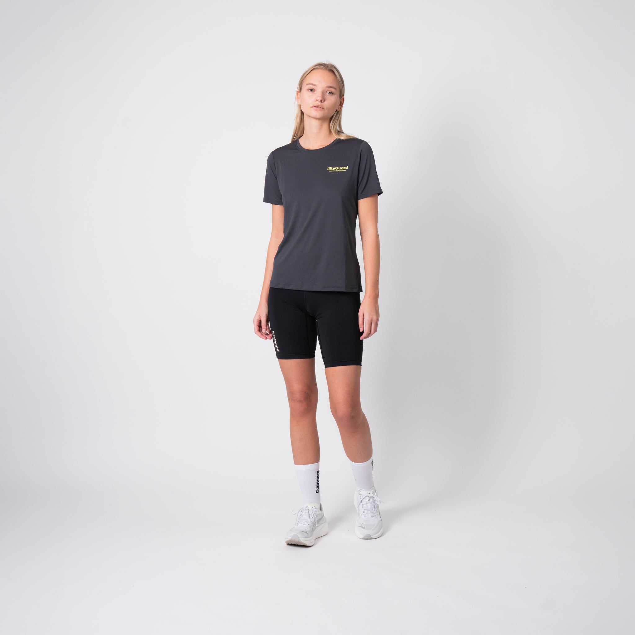 liiteGuard GROUND-TECH T-SHIRT (WOMEN) T-shirts Ebony/Neon Yellow