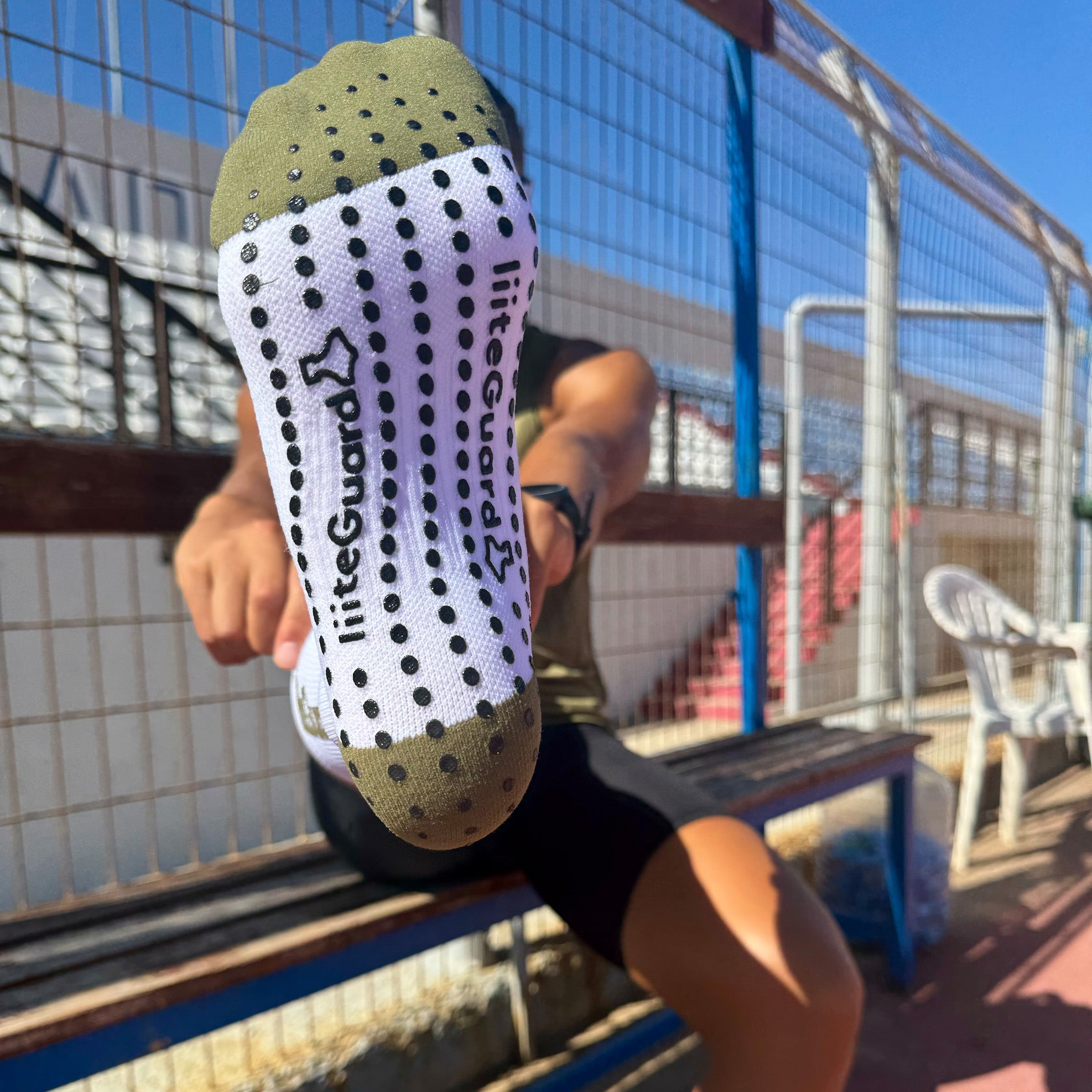 liiteGuard PRO-TECH LG SOCK Medium socks White/Dusty Green