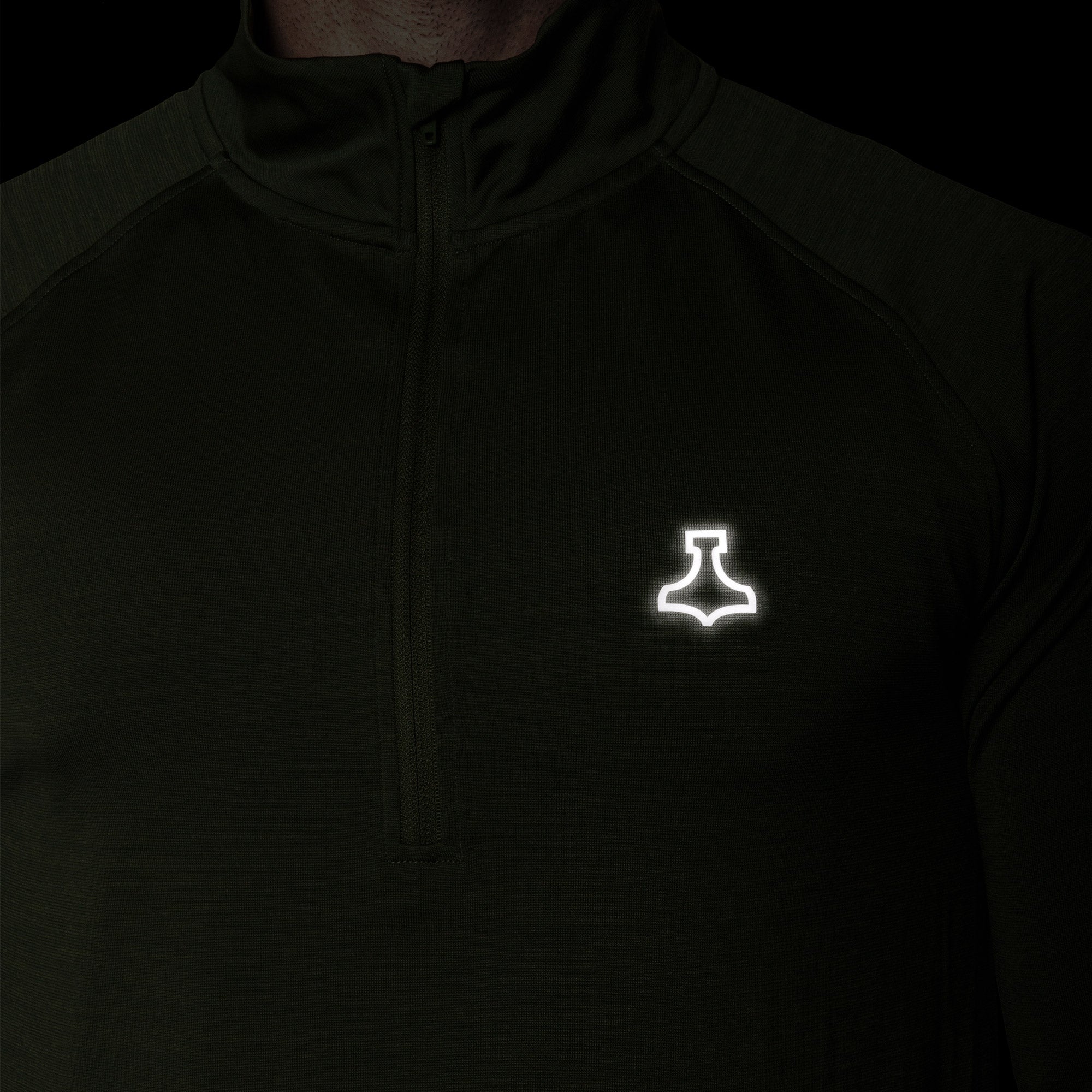 Liiteguard RE-LIITE 1/4 ZIP SHIRT (Men) Zippers Army green
