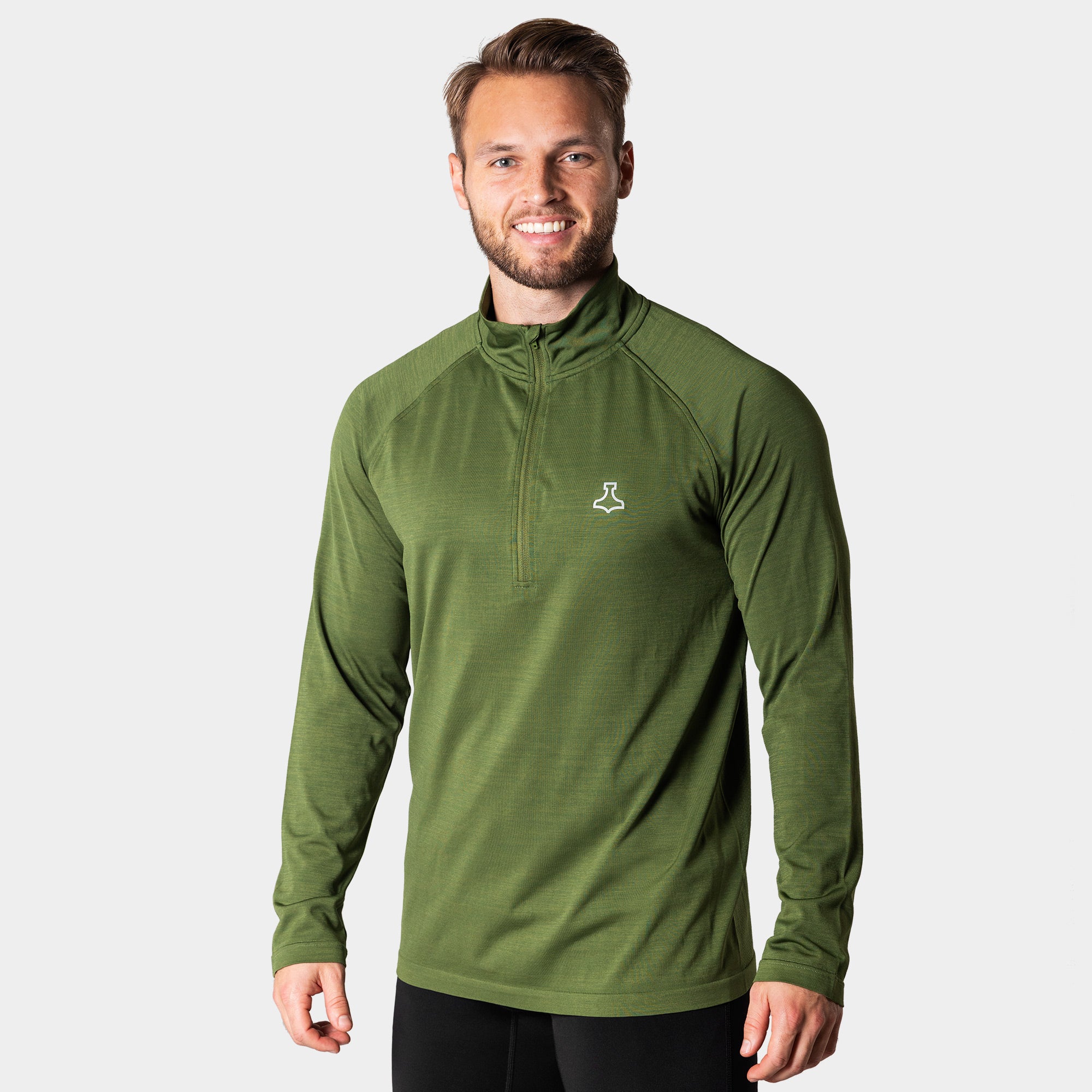 Liiteguard RE-LIITE 1/4 ZIP SHIRT (Men) Zippers Army green