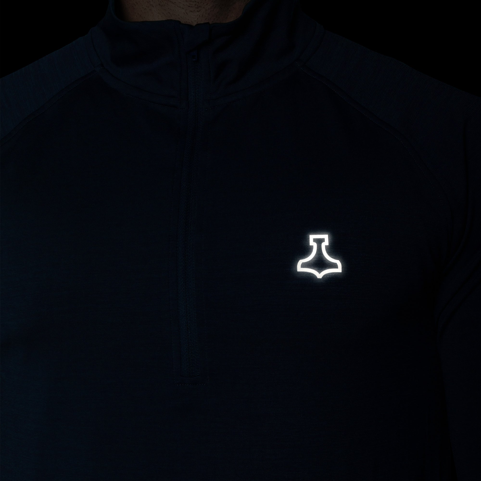 Liiteguard RE-LIITE 1/4 ZIP SHIRT (Men) Zippers Blue melange