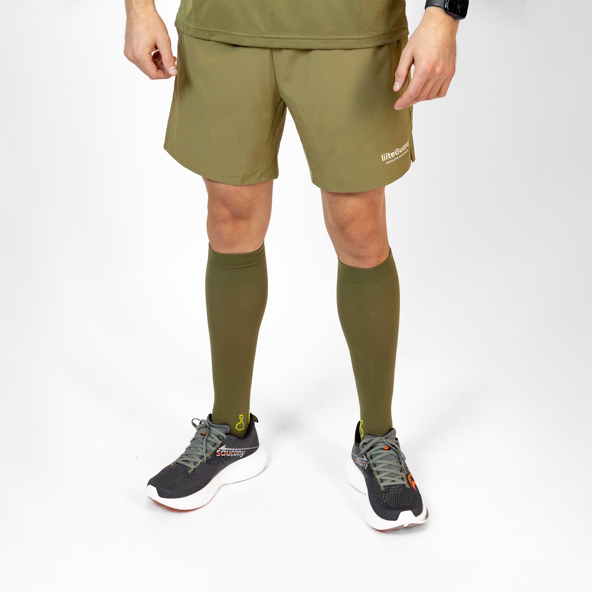 liiteGuard SHIN-TECH GRIP RUNNING SOCK Long socks Dusty Green