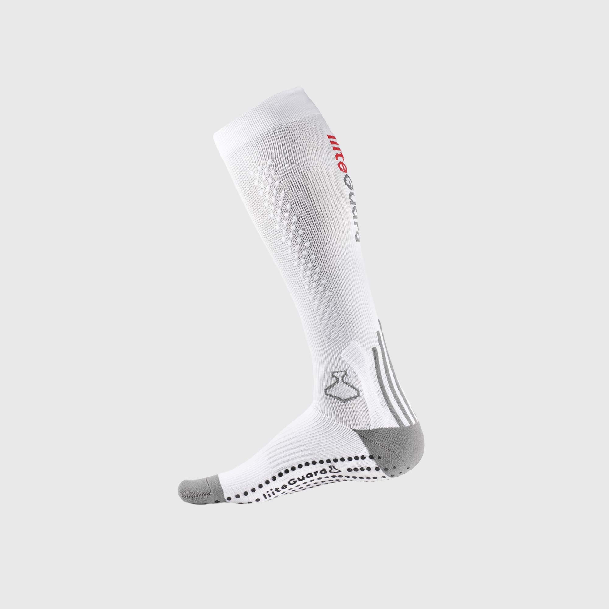 liiteGuard SHIN-TECH GRIP RUNNING SOCK Long socks White