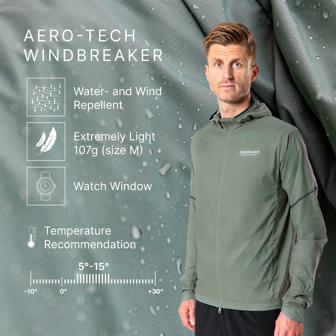 liiteGuard AERO-TECH WINDBREAKER (MEN) Top Grey green