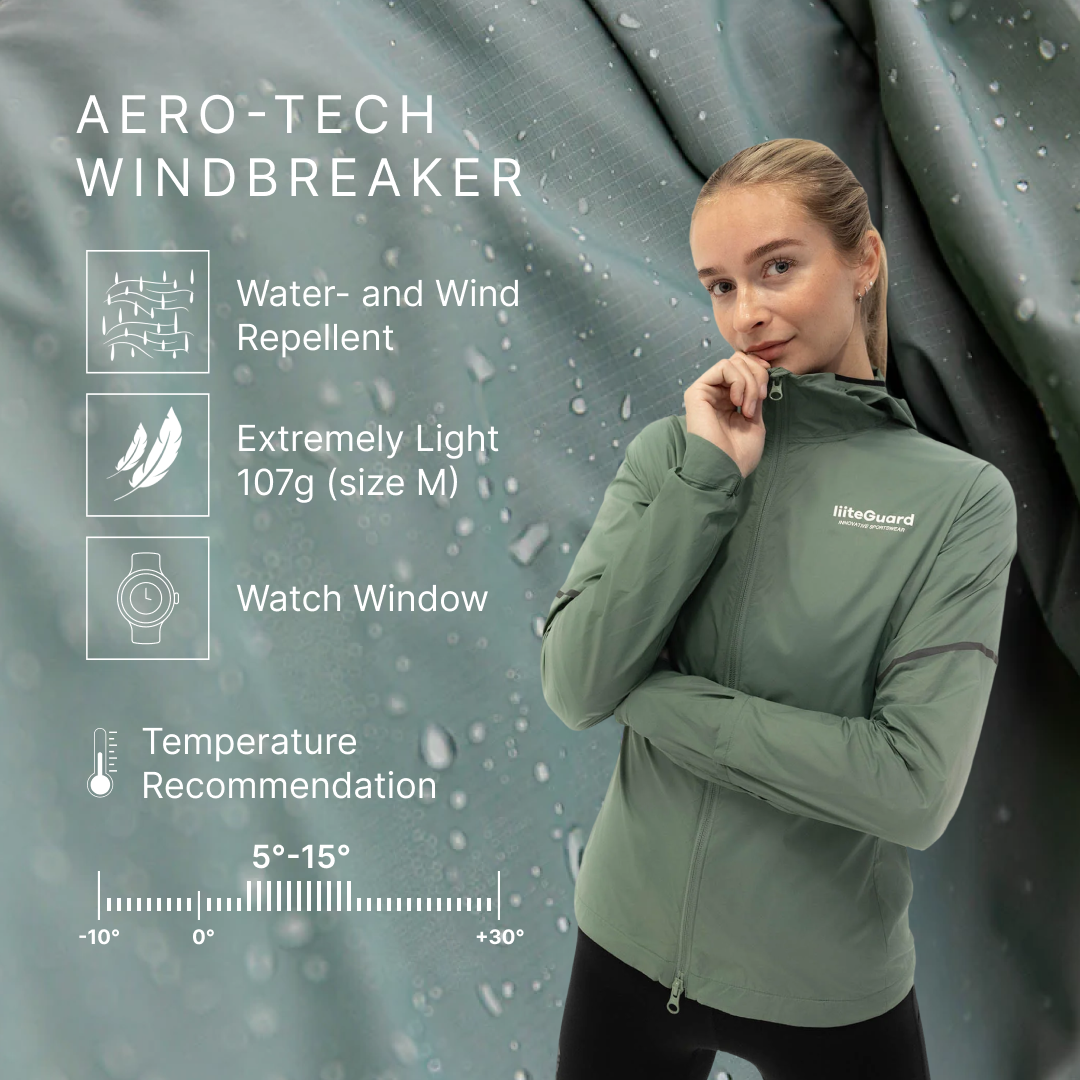 liiteGuard AERO-TECH WINDBREAKER (WOMEN) Top Grey green