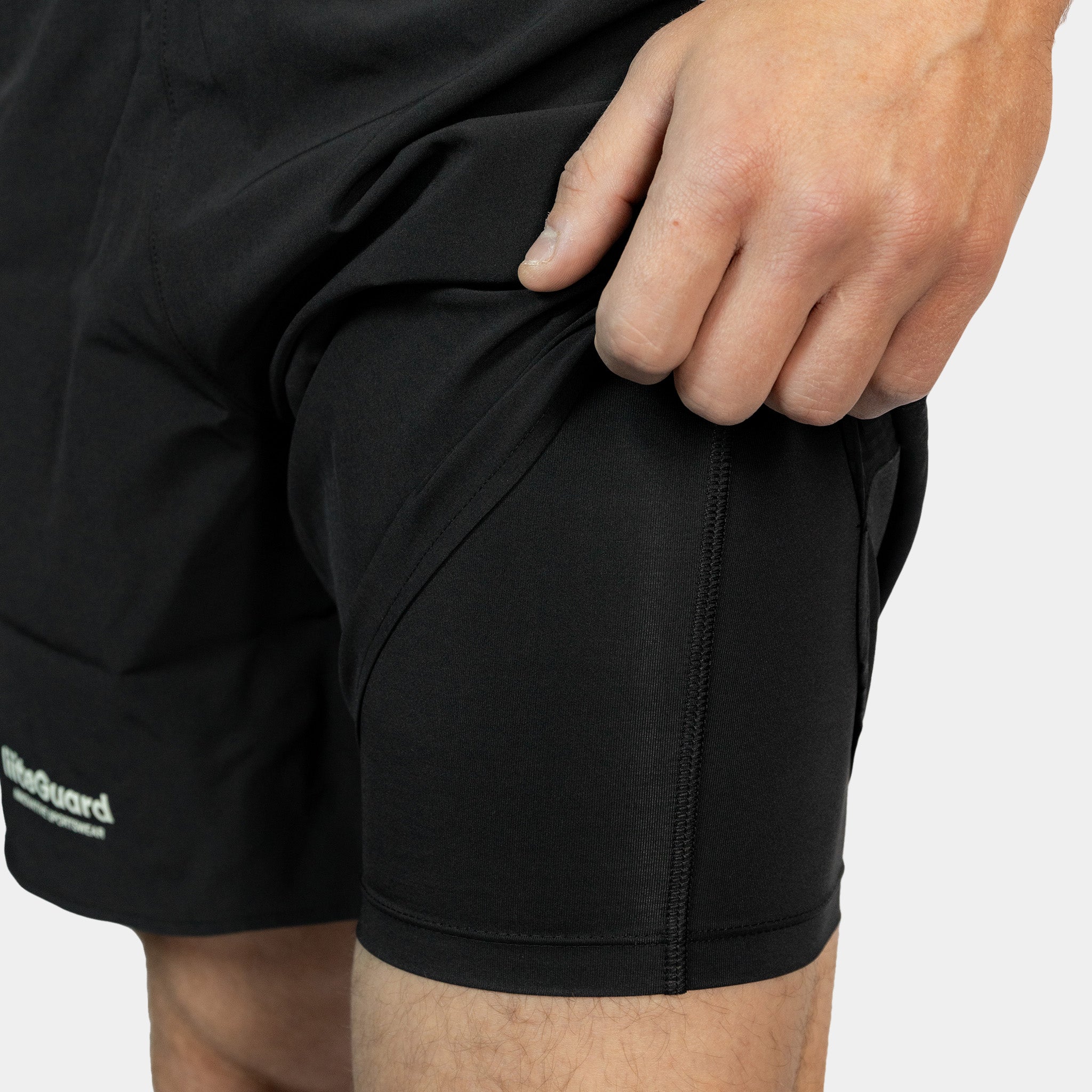 liiteGuard GLU-TECH COURT 2IN1 SHORTS (MEN) Shorts Black