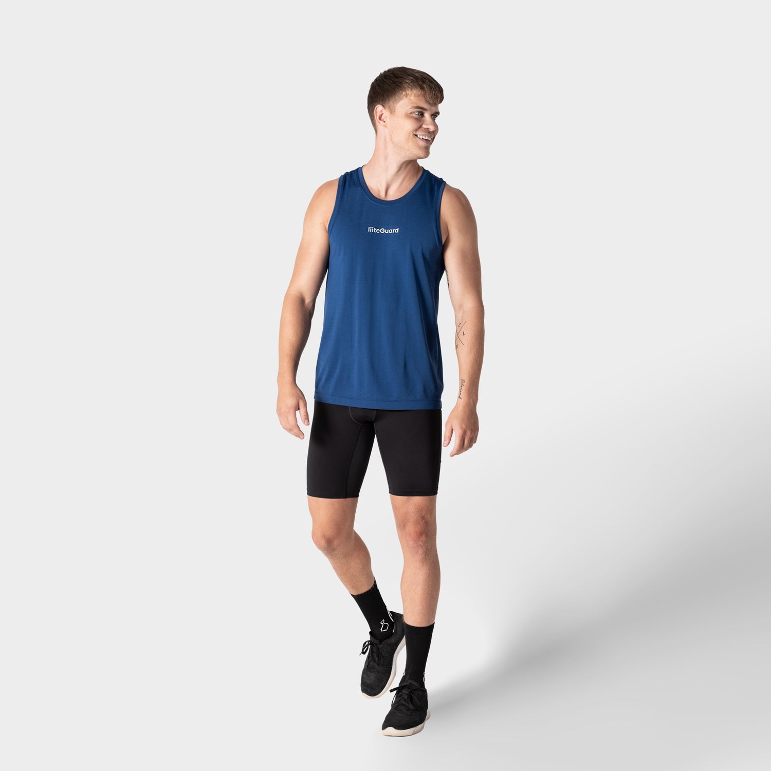 Liiteguard RE-LIITE SINGLET (Herr) Singlet Blue melange