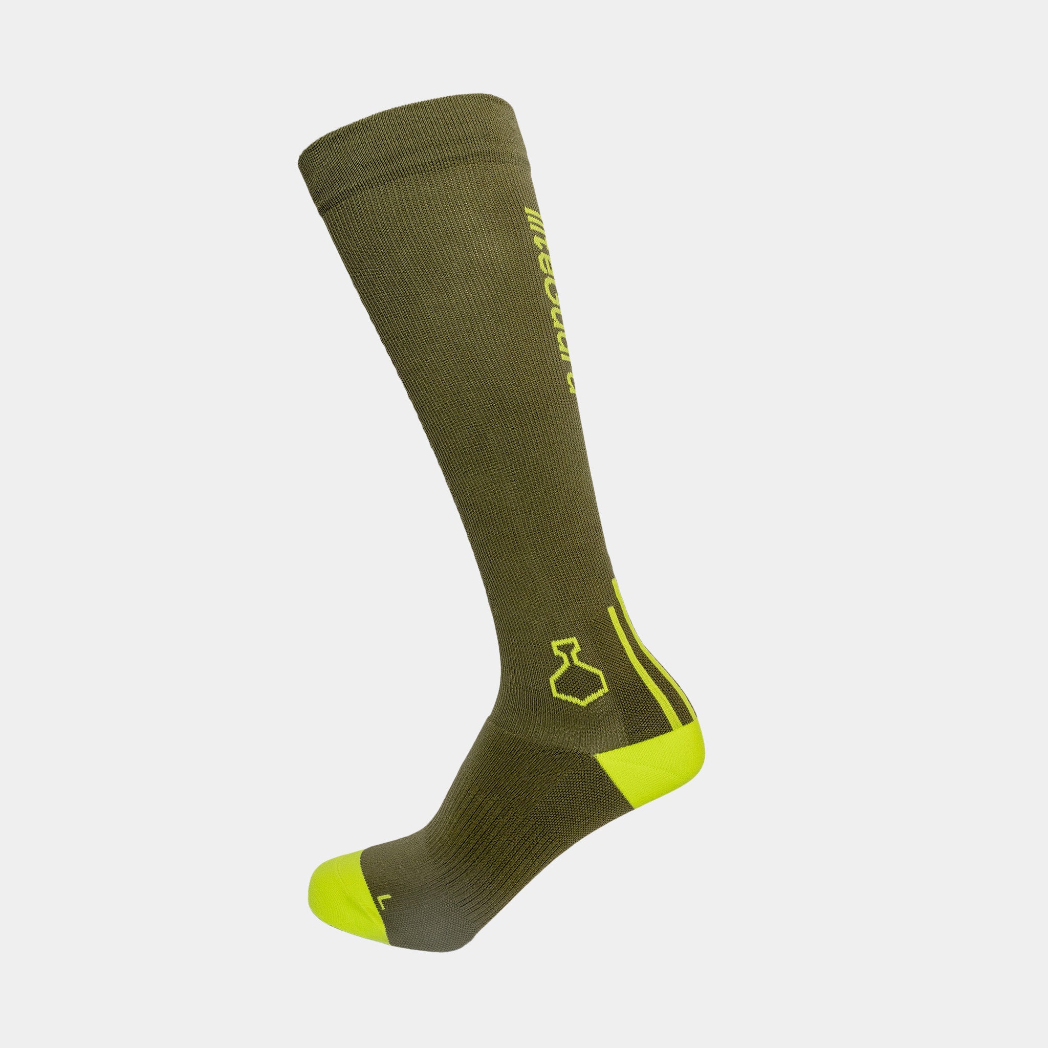 liiteGuard SHIN-TECH GRIP RUNNING SOCK Long socks Dusty Green