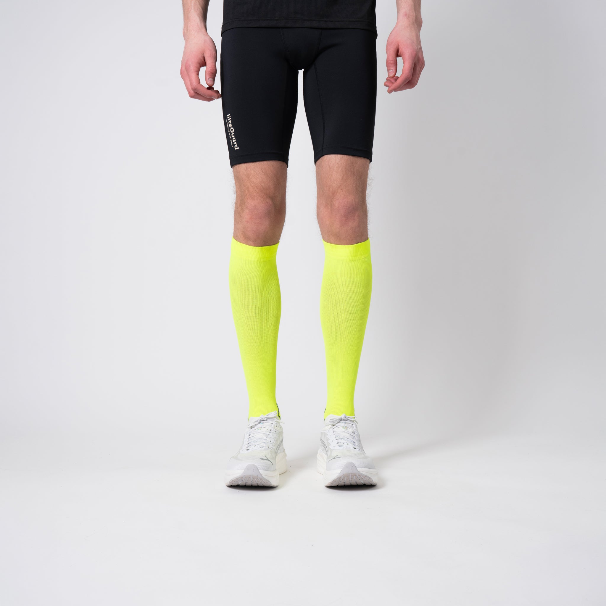 liiteGuard SHIN-TECH VISION GRIP RUNNING SOCK Long socks Neon Yellow