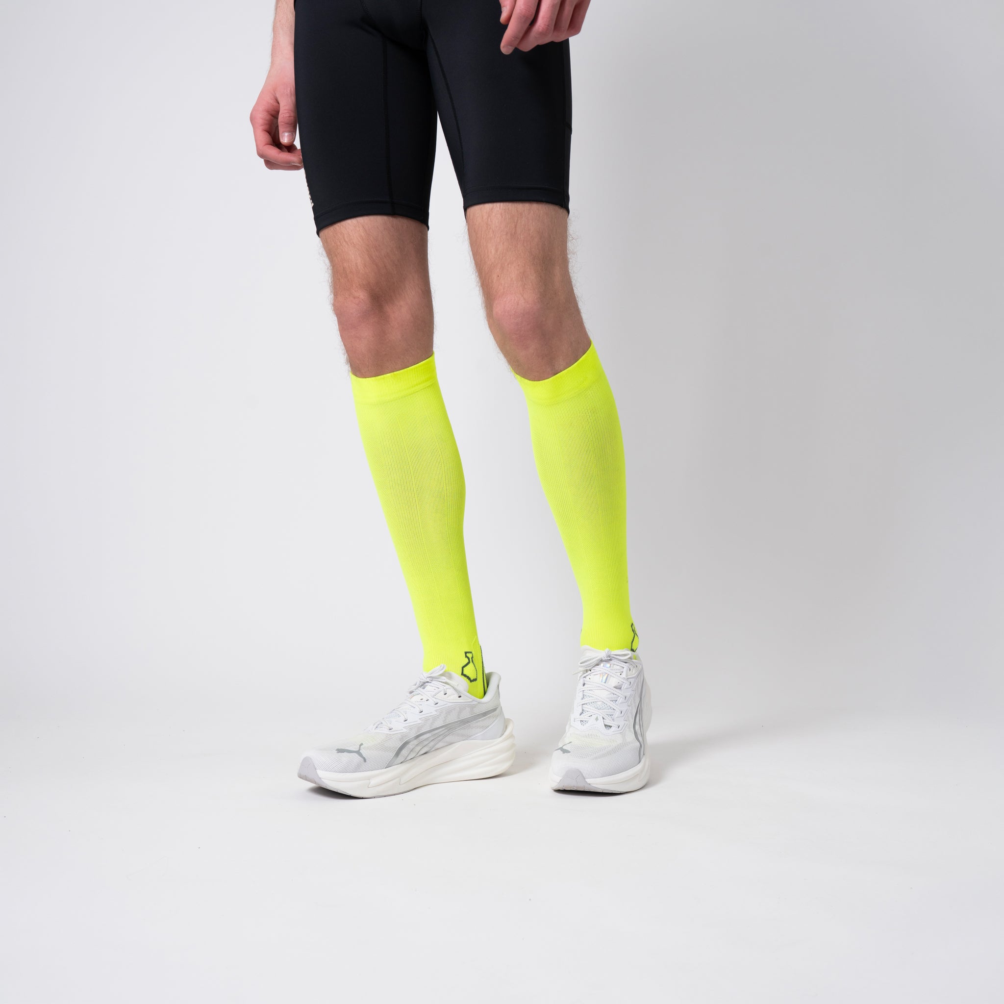 liiteGuard SHIN-TECH VISION GRIP RUNNING SOCK Long socks Neon Yellow